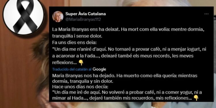 maría branyas murió comunicado