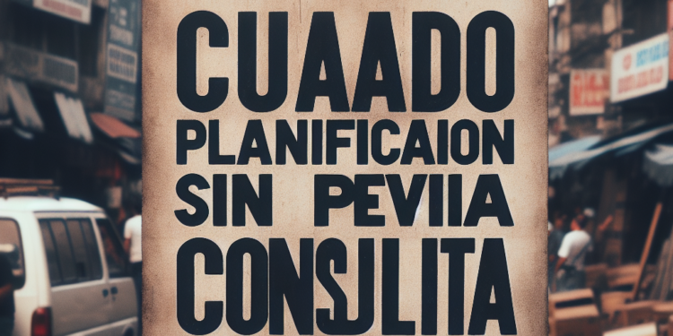 Cuidado planificación sin previa consulta.