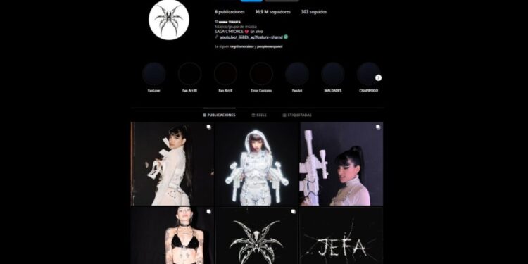 así luce el perfil de cazzu en instagram