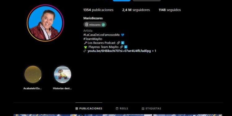 cantidad de seguidores mario bezares instagram