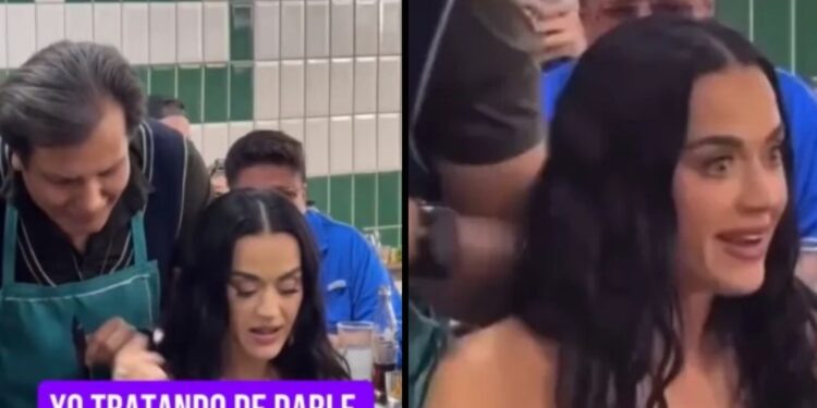 Así fue el incómodo momento de Katy Perry con un mesero en una taquería de CDMX: VIDEO