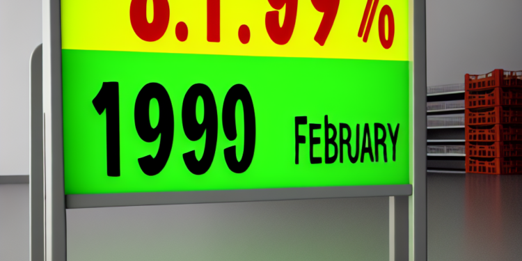 ¿Precio del kilo de huevo en febrero?