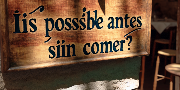 ¿Es posible irse antes sin comer?