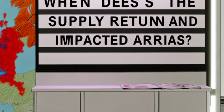 ¿A qué hora vuelve el suministro y zonas impactadas?