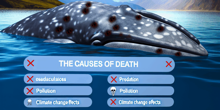¿Causas de la muerte de ballenas grises?