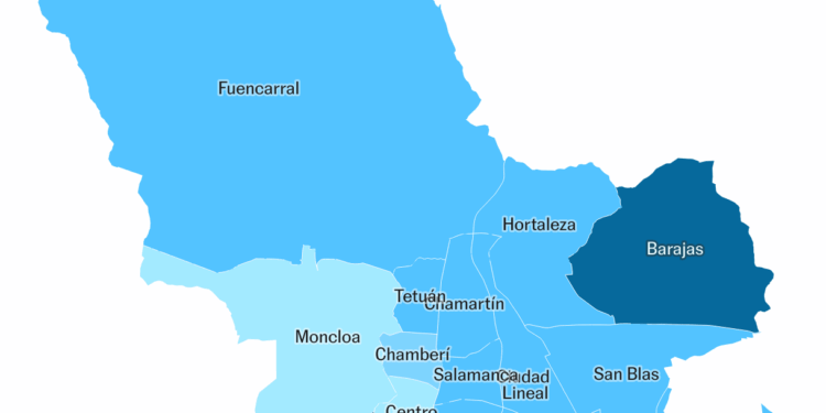 Alquiler de habitaciones para estudiantes (Mapa coroplético)
