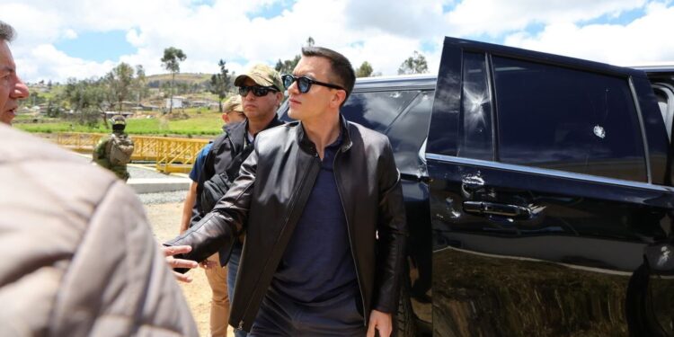 Atacado el convoy de Daniel Noboa en plena oleada de movilizaciones en Ecuador