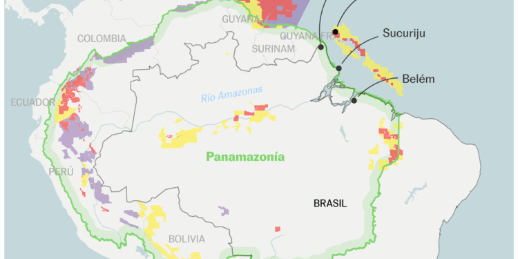 Proyectos petroleros en la región amazónica (Mapas de ubicación)