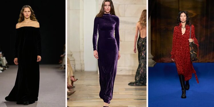 Vestidos de terciopelo para diciembre 2025