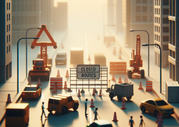 Rutas cerradas por congestiones y trabajos