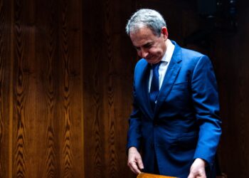 El expresidente del Gobierno José Luis Rodríguez Zapatero en la comisión de investigación del Senado.