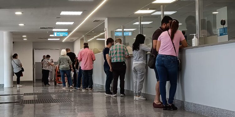 Recepción de un hospital.