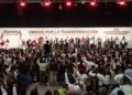 Congreso Nacional Extraordinario de Morena, donde designa a la nueva Presidenta Nacional, Ariadna Montiel, el 3 de mayo.
