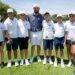 Jon Rahm, este martes junto a niños y niñas de la Fundación Valderrama, en una imagen ofrecida por LIV Golf.