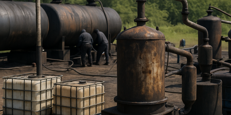 Criminales gestionaban su propia refinería
