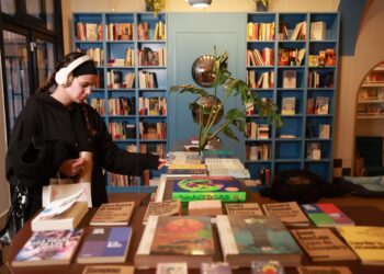 Interior de una librería en Madrid.