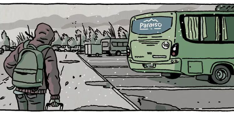 Una viñeta de 'El viaje' (Astiberri), de Paco Roca.